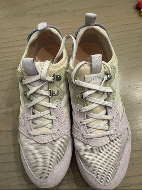 Merrell Women’s Lace-Up Sneakers in Cream & Light Purple